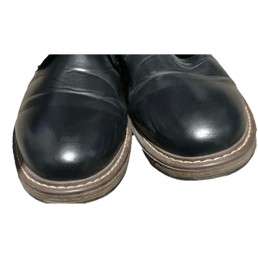 Hawke & Co Men's Chukka Boots Size 10.5 Black Faux‎ Leather Lace Up Casual